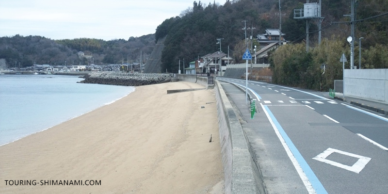 【写真】しまなみ海道の立寄りスポット：フォトスポット椋名の砂浜