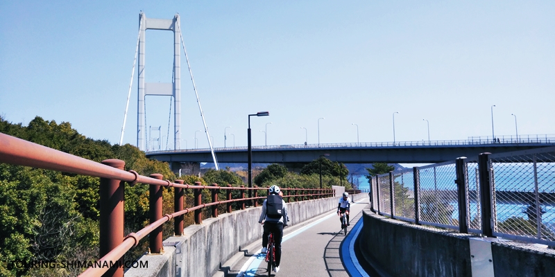 【写真】しまなみ海道の観光スポット：しまなみ海道でサイクリングする風景