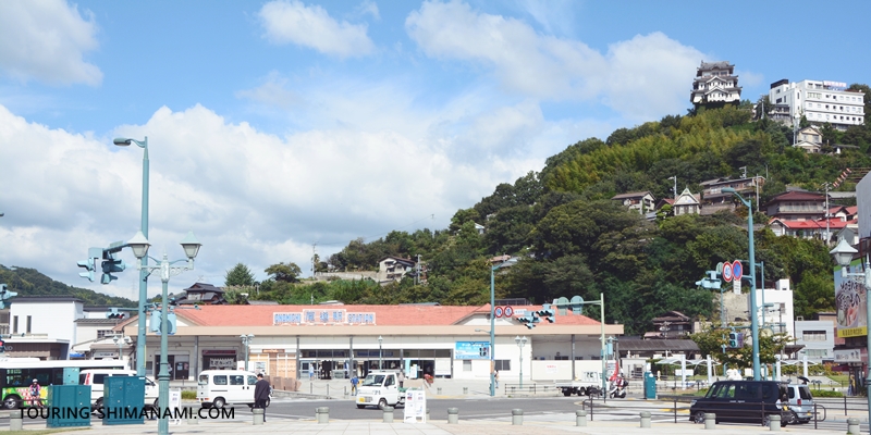 尾道駅の旧駅舎とかつて建っていた尾道城