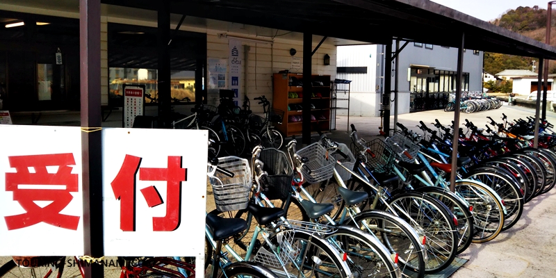 【写真】レンタサイクル貸出返却場所：瀬戸田サンセットビーチのレンタサイクルターミナル