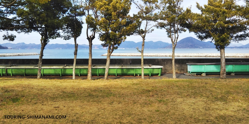 【写真】大三島・多々羅キャンプ場：フリーテントサイトからの海の景色