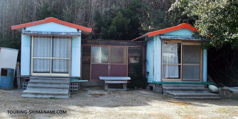 【写真】友浦久米キャンプ場：しまなみ海道・大島の友浦久米キャンプ場のコテージ的な建物