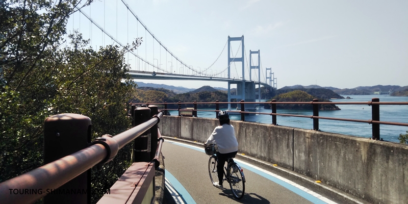 【写真】しまなみ海道で電動アシスト付き自転車をレンタル：しまなみ海道をサイクリングする風景