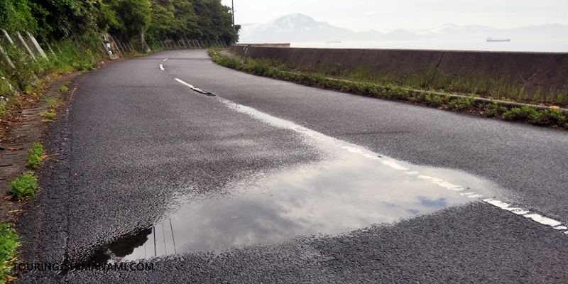 雨の中のしまなみ海道サイクリング走行の危険性