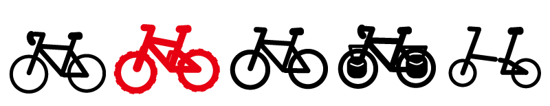 【イラスト】自転車の主な種類：マウンテンバイク