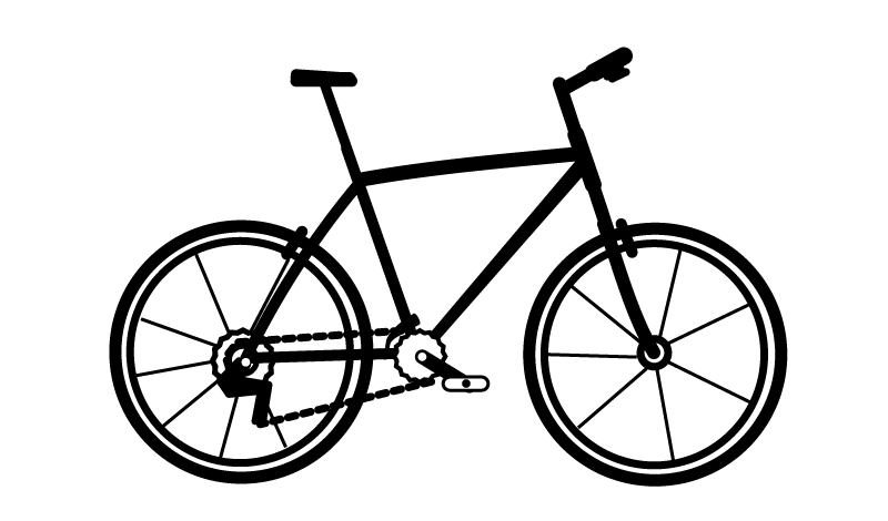 【イラスト】クロスバイクってどんな自転車？：典型的なクロスバイクの例
