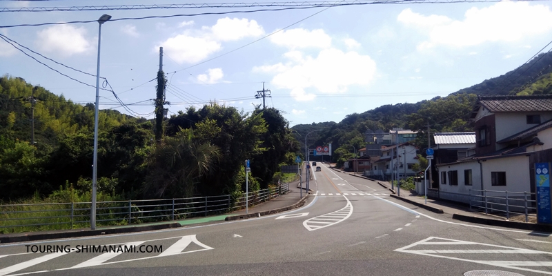 【写真】しまなみ海道のメインルート：道の駅から大島南インター方面への上り坂