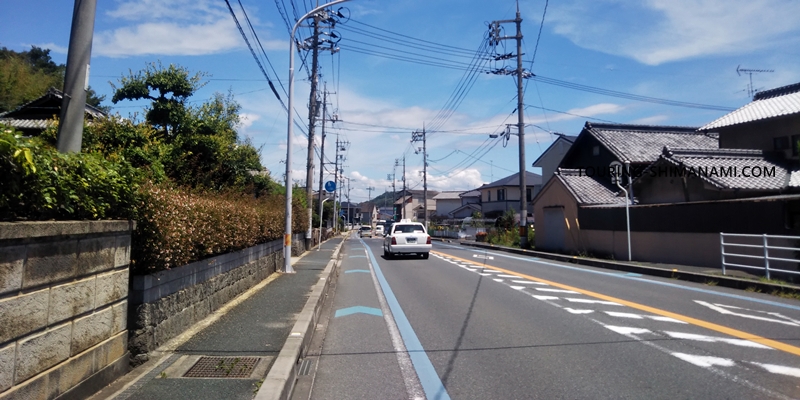 【写真】しまなみ海道のメインルート：最終盤の向島の市街地エリアは車に気を付けて