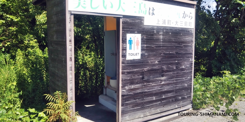 【写真】大三島バスストップ：大三島BSのトイレは古いタイプ