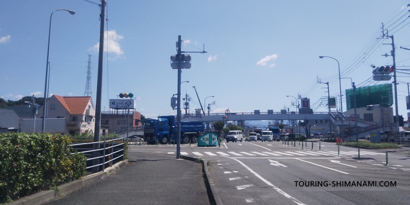 【写真】はまかぜ海道サイクリング：松山市平田町にあるバイパスと旧道の合流地点