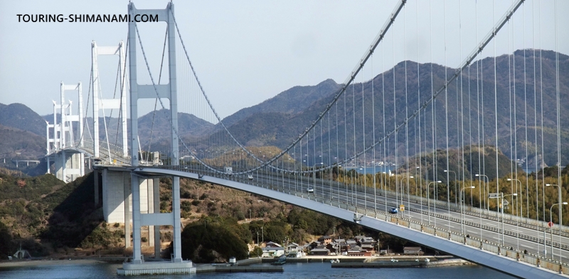 【写真】来島海峡大橋の出入り口：しまなみ海道の来島海峡大橋