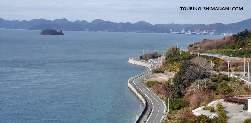 【写真】しまなみ海道で特に景色の良い区間：瀬戸田までの海沿いのコースは特に美しい