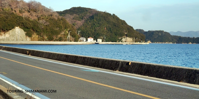【写真】しまなみ海道で特に景色の良い区間：向島の南側は海岸線沿いの走りやすい好景観区間