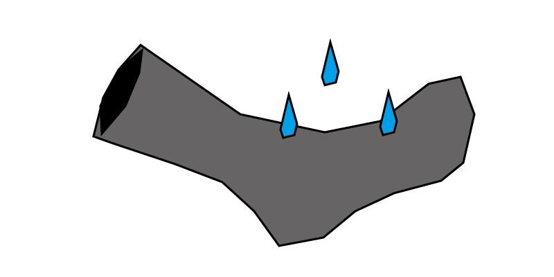 【イラスト】雨の中のサイクリングで便利な防水ソックスのイメージ