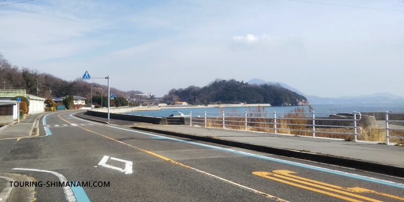 【写真】生口島の外周コース：瀬戸田町萩の海沿いの区間