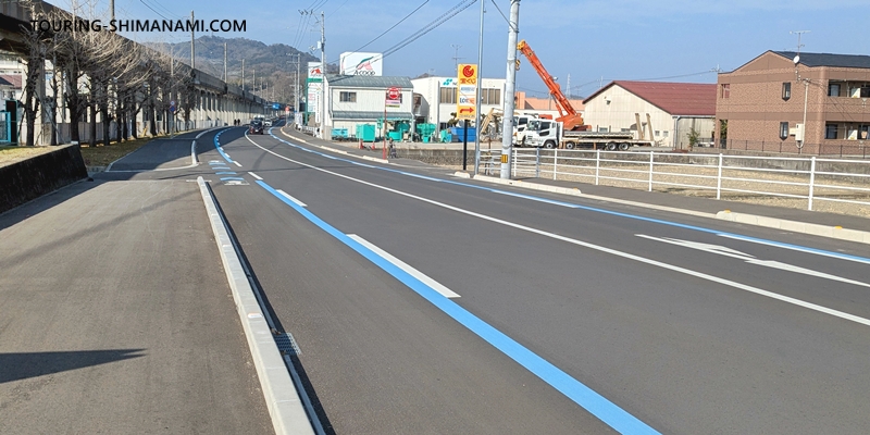 【写真】今治駅から来島海峡大橋へ:自転車専用レーンが部分的に完成