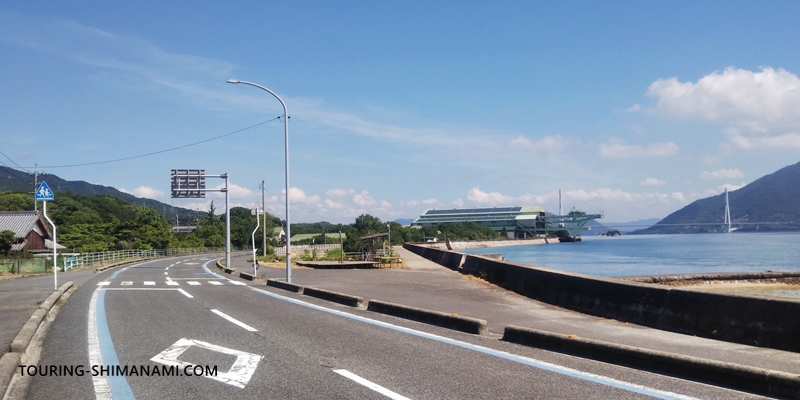 【写真】しまなみ海道ドライブのモデルコース：大三島の海岸沿いの快走路をドライブ