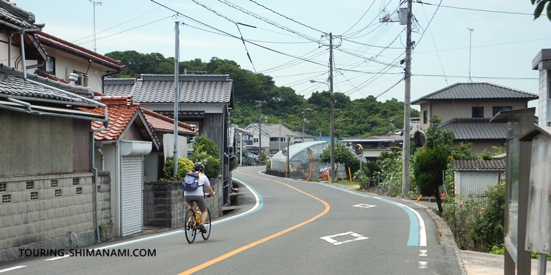 【写真】因島運動公園の駐車場：因島を一周するサイクリングも楽しい