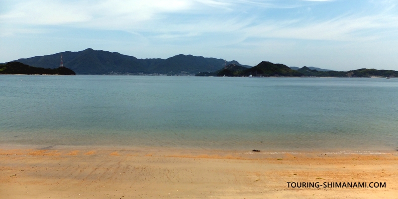 【写真】因島西側の外周コース：突然現れる美しい砂浜