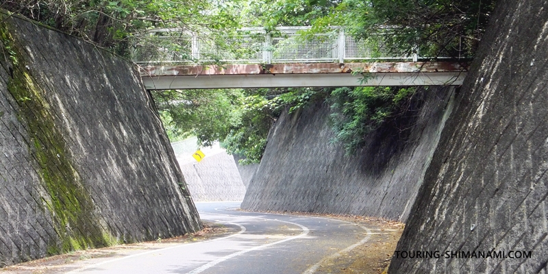 【写真】因島西側の外周コース：生口橋の因島側サイクリングロード