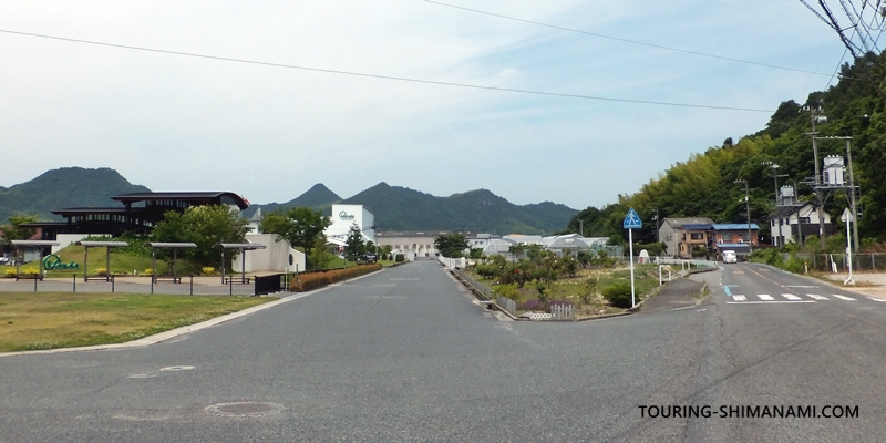 【写真】因島西側の外周コース：万田酵素本社とのV字路