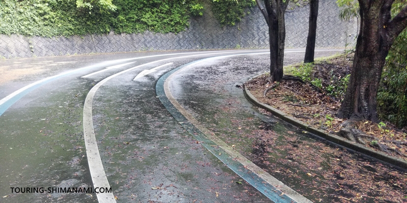 【写真】しまなみ海道原付バイク：雨の日のライドは危険が伴う