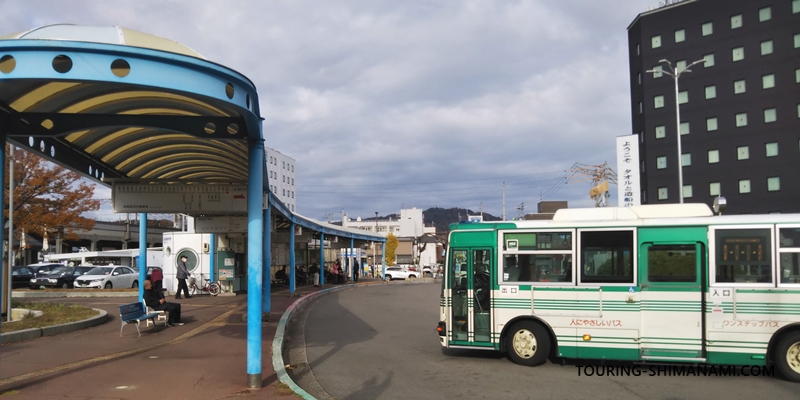 【写真】しまなみ海道のバス輪行：今治駅前のバスターミナル