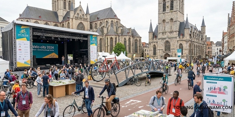 【AI生成画像】自転車国際会議Velo-cityのイメージ（gemini nanobananaで生成）