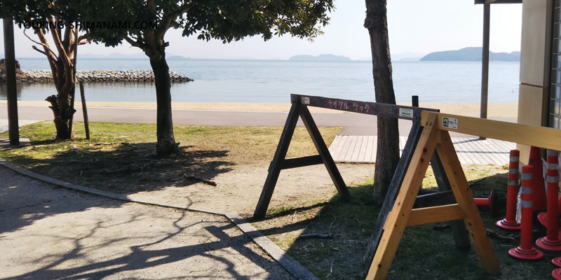 【写真】柳井港~三津浜港のフェリー:岩国の「みなとオアシスゆう」にもサイクルラック