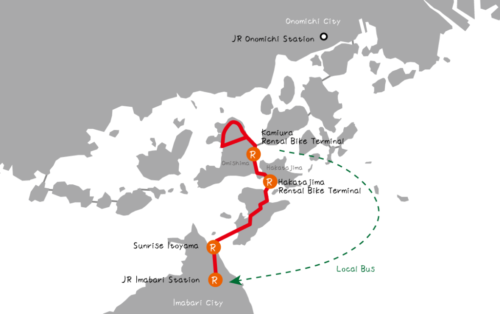 [Illustration] Shimanami Kaido Cycling: A classic one-day bicycle trip plan