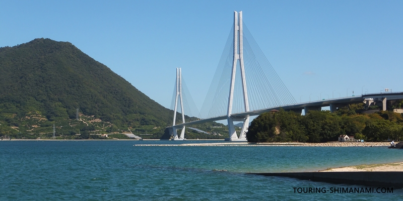 【写真】大三島の外周コース:多々羅大橋の近くまで来たら外周コースのゴール