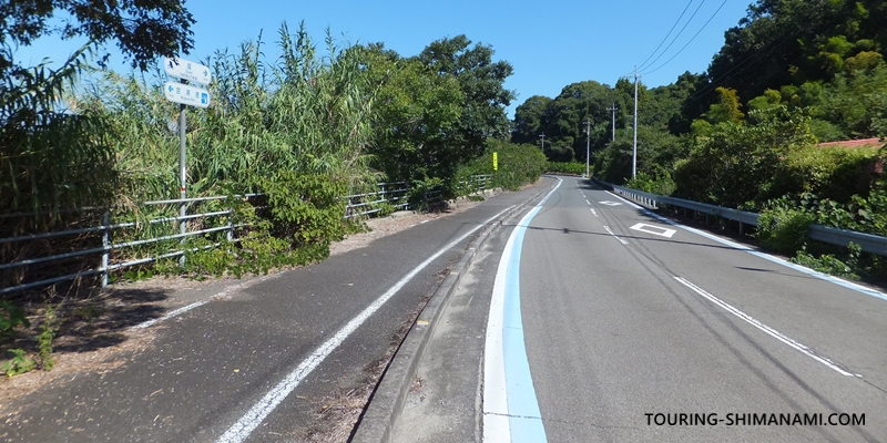 【写真】大三島の外周コース:車通りも皆無で走りやすい区間