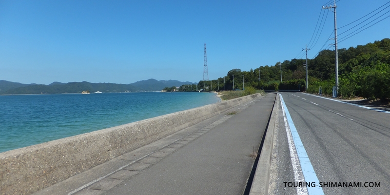 【写真】大三島の外周コース:爽快に海沿いを走れる絶景コース
