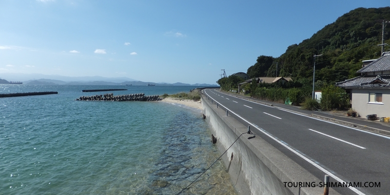 【写真】大三島の外周コース:野々江集落目の前の海