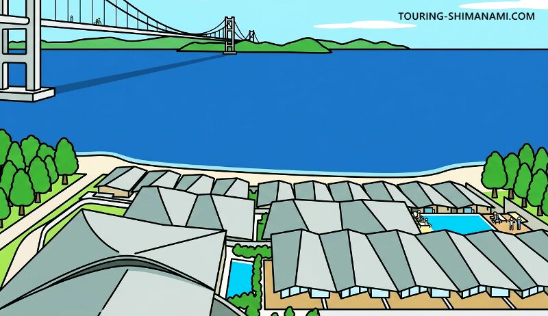 【イラスト】サンライズ糸山の再開発：リニューアル後のサンライズ糸山のイメージ