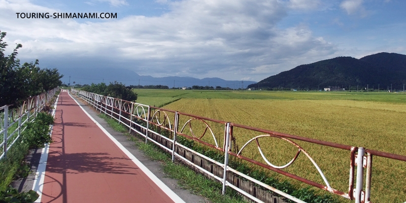 Photo: Japan cycling route – a dedicated bicycle and pedestrian path through rural scenery