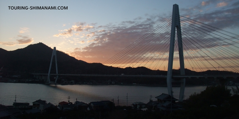 [Photo] Shimanami Kaido in summer: The wind calms down in the evening as the sea breeze and land breeze switch over.