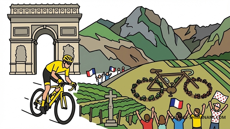 【イラスト】初心者ツールドフランス:ツールドフランスのイメージビジュアル