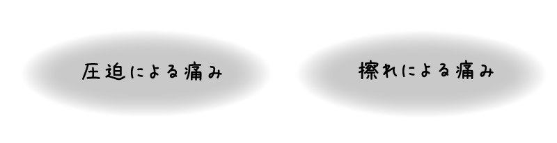 【イラスト】自転車でお尻が痛くなる原因と対策:圧迫による痛みと擦れによる痛み